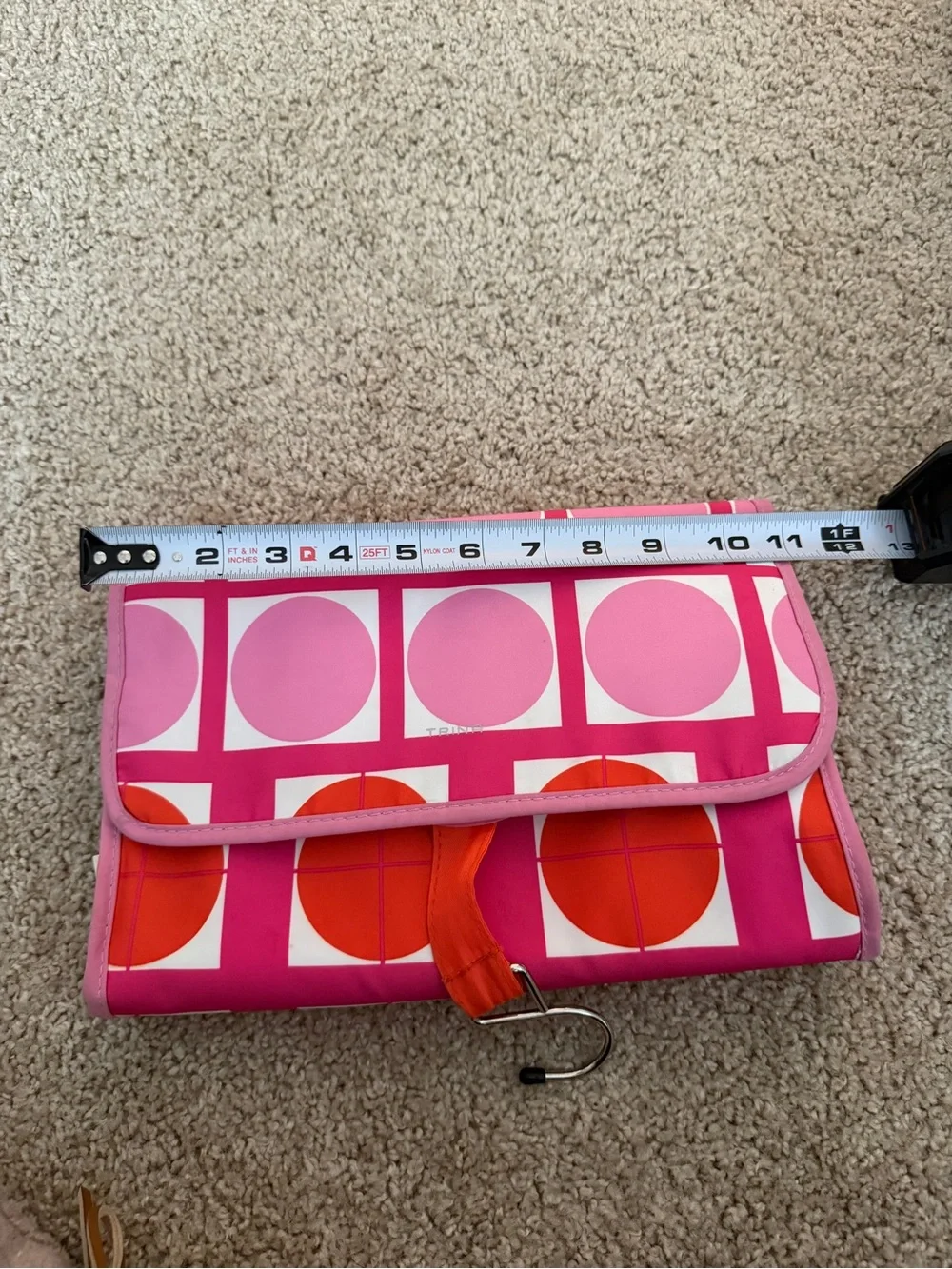 Foldable Cosmetic Organizer Pouch in Pink and Red